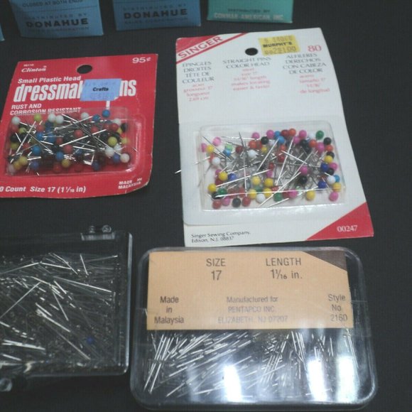 Vintage Lot of Notions 4 Zippers, Prym Snaps, Dressmaker Pins, Ball Point Pins - Picture 4 of 4